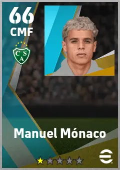 Manuel Monaco eFootball 2026 player card — 66 OVR CMF