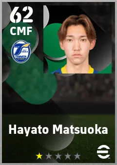 Hayato Matsuoka eFootball 2026 player card — 62 OVR CMF