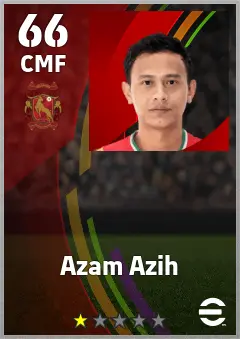 Azam Azih eFootball 2026 player card — 66 OVR CMF