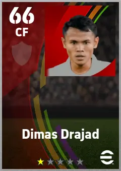 Dimas Drajad eFootball 2026 player card — 66 OVR CF