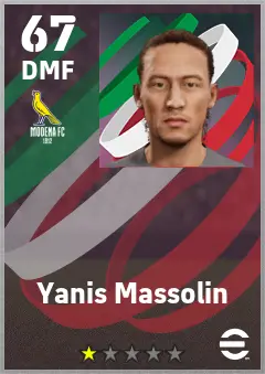 Yanis Massolin eFootball 2026 player card — 67 OVR DMF