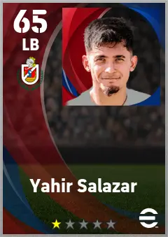 Yahir Salazar eFootball 2026 player card — 65 OVR LB