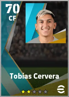 Tobias Cervera eFootball 2026 player card — 70 OVR CF