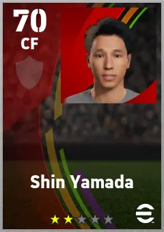 Shin Yamada eFootball 2026 player card — 70 OVR CF