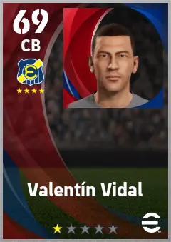Valentin Vidal eFootball 2026 player card — 69 OVR CB