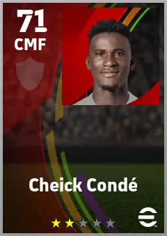 Cheick Conde eFootball 2026 player card — 71 OVR CMF