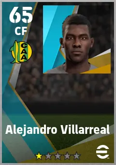 Alejandro Villarreal eFootball 2026 player card — 65 OVR CF