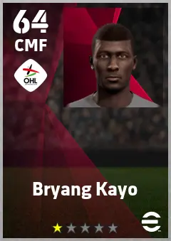 Bryang Kayo eFootball 2026 player card — 64 OVR CMF