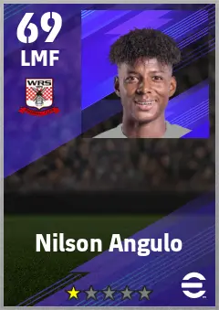 Nilson Angulo eFootball 2026 player card — 69 OVR LMF