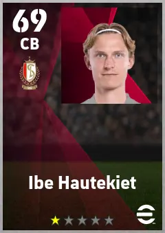 Ibe Hautekiet eFootball 2026 player card — 69 OVR CB