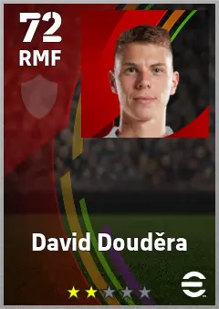 David Doudera eFootball 2026 player card — 72 OVR RMF