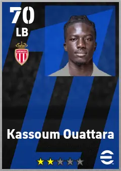 Kassoum Ouattara eFootball 2026 player card — 70 OVR LB