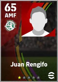 Juan Rengifo eFootball 2026 player card — 65 OVR AMF