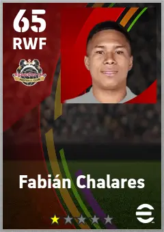 Fabian Chalares eFootball 2026 player card — 65 OVR RWF