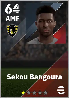 Sekou Bangoura eFootball 2026 player card — 64 OVR AMF