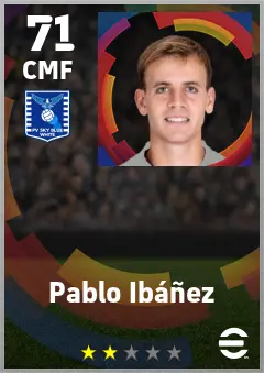 Pablo Ibanez eFootball 2026 player card — 71 OVR CMF