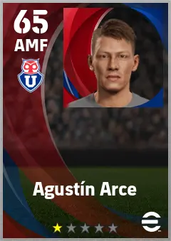 Agustin Arce eFootball 2026 player card — 65 OVR AMF