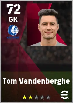 Tom Vandenberghe eFootball 2026 player card — 72 OVR GK