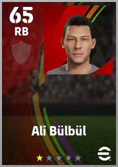 Ali Bulbul eFootball 2026 player card — 65 OVR RB