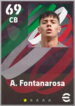 A. Fontanarosa eFootball 2026 player card — 69 OVR CB