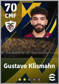 Gustavo Klismahn eFootball 2026 player card — 70 OVR CMF