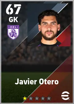 Javier Otero eFootball 2026 player card — 67 OVR GK