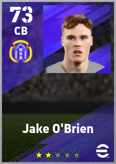 Jake O Brien eFootball 2026 player card — 73 OVR CB