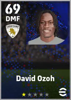 David Ozoh eFootball 2026 player card — 69 OVR DMF