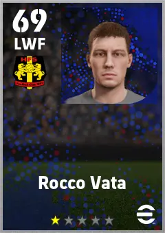 Rocco Vata eFootball 2026 player card — 69 OVR LWF