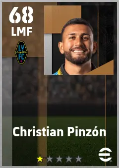 Christian Pinzon eFootball 2026 player card — 68 OVR LMF