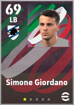Simone Giordano eFootball 2026 player card — 69 OVR LB