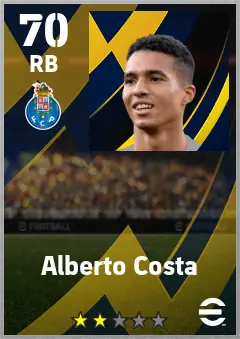 Alberto Costa eFootball 2026 player card — 70 OVR RB
