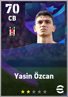 Yasin Ozcan eFootball 2026 player card — 70 OVR CB