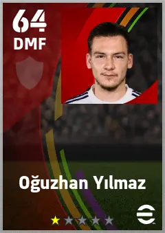 Oguzhan Yilmaz eFootball 2026 player card — 64 OVR DMF