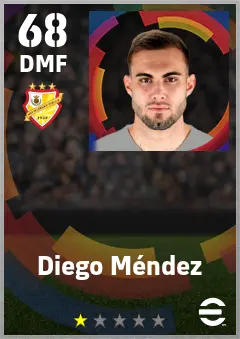 Diego Mendez eFootball 2026 player card — 68 OVR DMF