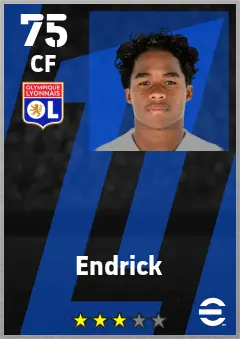 Endrick eFootball 2026 player card — 75 OVR CF