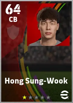 Hong Sung-Wook eFootball 2026 player card — 64 OVR CB