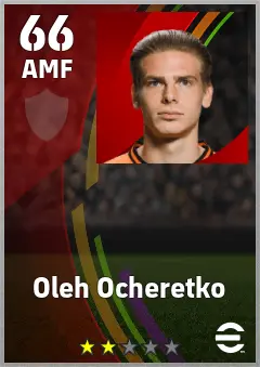 Oleh Ocheretko eFootball 2026 player card — 66 OVR AMF