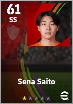Sena Saito eFootball 2026 player card — 61 OVR SS
