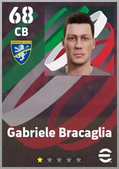 Gabriele Bracaglia eFootball 2026 player card — 68 OVR CB