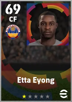 Etta Eyong eFootball 2026 player card — 69 OVR CF