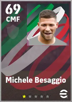 Michele Besaggio eFootball 2026 player card — 69 OVR CMF
