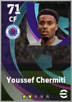 Youssef Chermiti eFootball 2026 player card — 71 OVR CF
