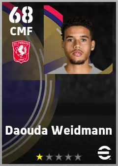 Daouda Weidmann eFootball 2026 player card — 68 OVR CMF