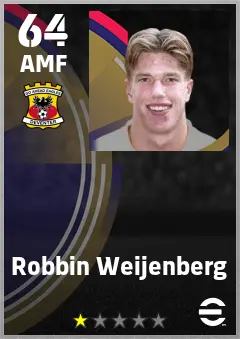 Robbin Weijenberg eFootball 2026 player card — 64 OVR AMF