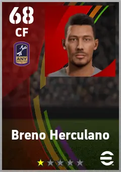 Breno Herculano eFootball 2026 player card — 68 OVR CF