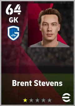 Brent Stevens eFootball 2026 player card — 64 OVR GK