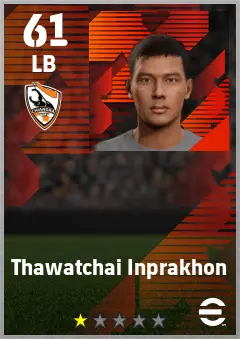 Thawatchai Inprakhon eFootball 2026 player card — 61 OVR LB