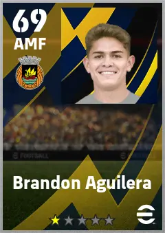 Brandon Aguilera eFootball 2026 player card — 69 OVR AMF