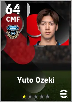 Yuto Ozeki eFootball 2026 player card — 64 OVR CMF